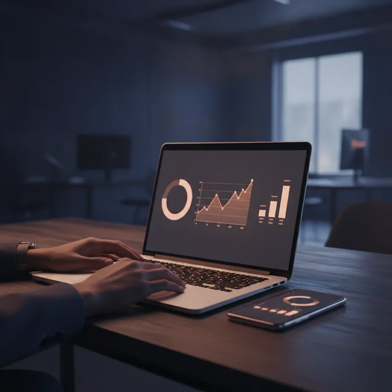 painel de sinais de mercado orientados por IA com gráfico de tendência ao vivo e níveis de confiança